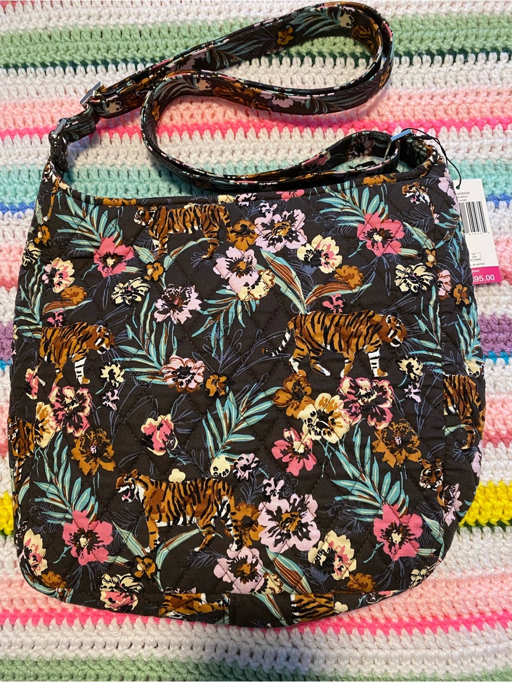 NWT NEW Vera Bradley XL Crossbody in Bali Jungle MSRP $95